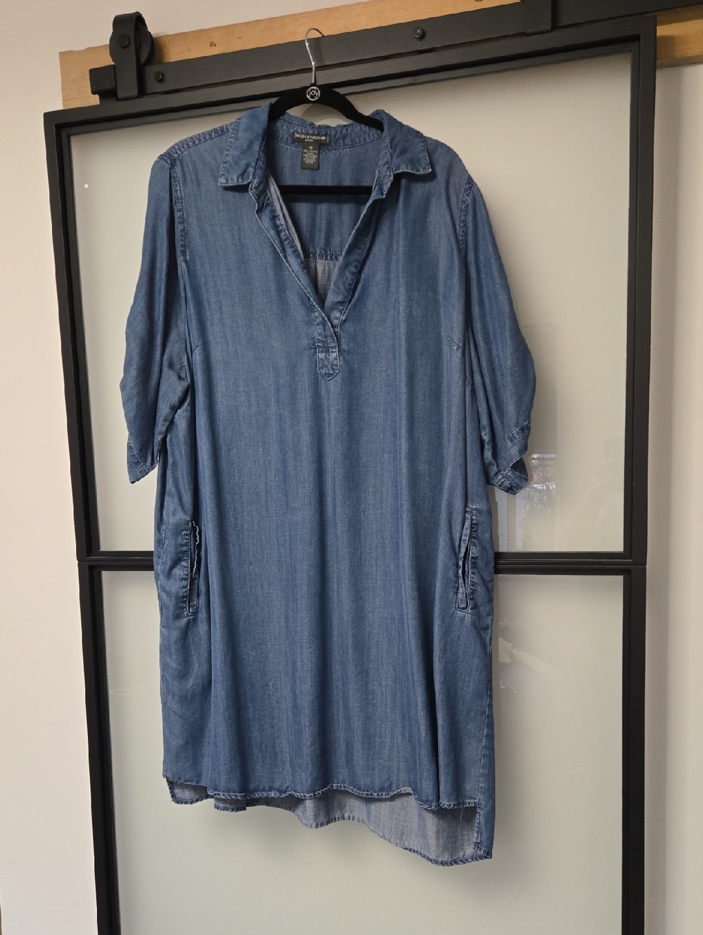 CHELSEA & THEODORE TENCEL DENIM DRESS. SZ 2X